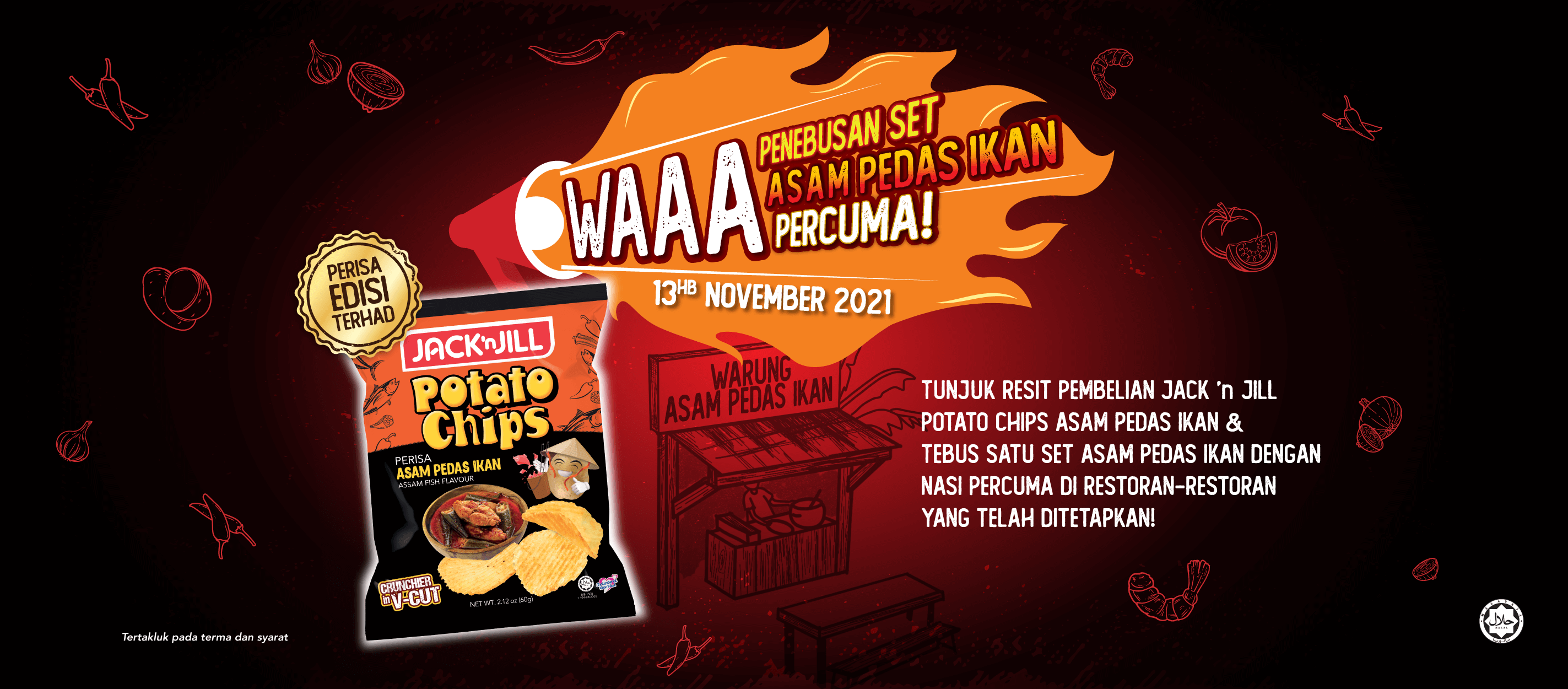 Asam Pedas Ikan Percuma dari JACK ‘n JILL Potato Chips banner